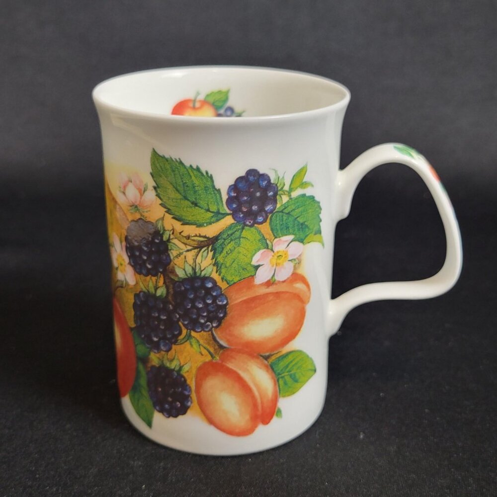 Roy Kirkham England ORCHARD Fruits Bone China Coffee / Tea Mug 4.2" T & 2.75" D
